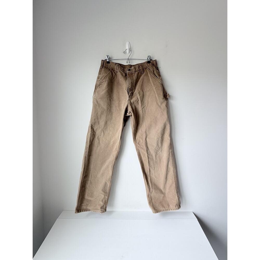 Carhartt B11 Original Dungaree Fit Carpenter Pants 34x32 Actual 32x30.5 Brown